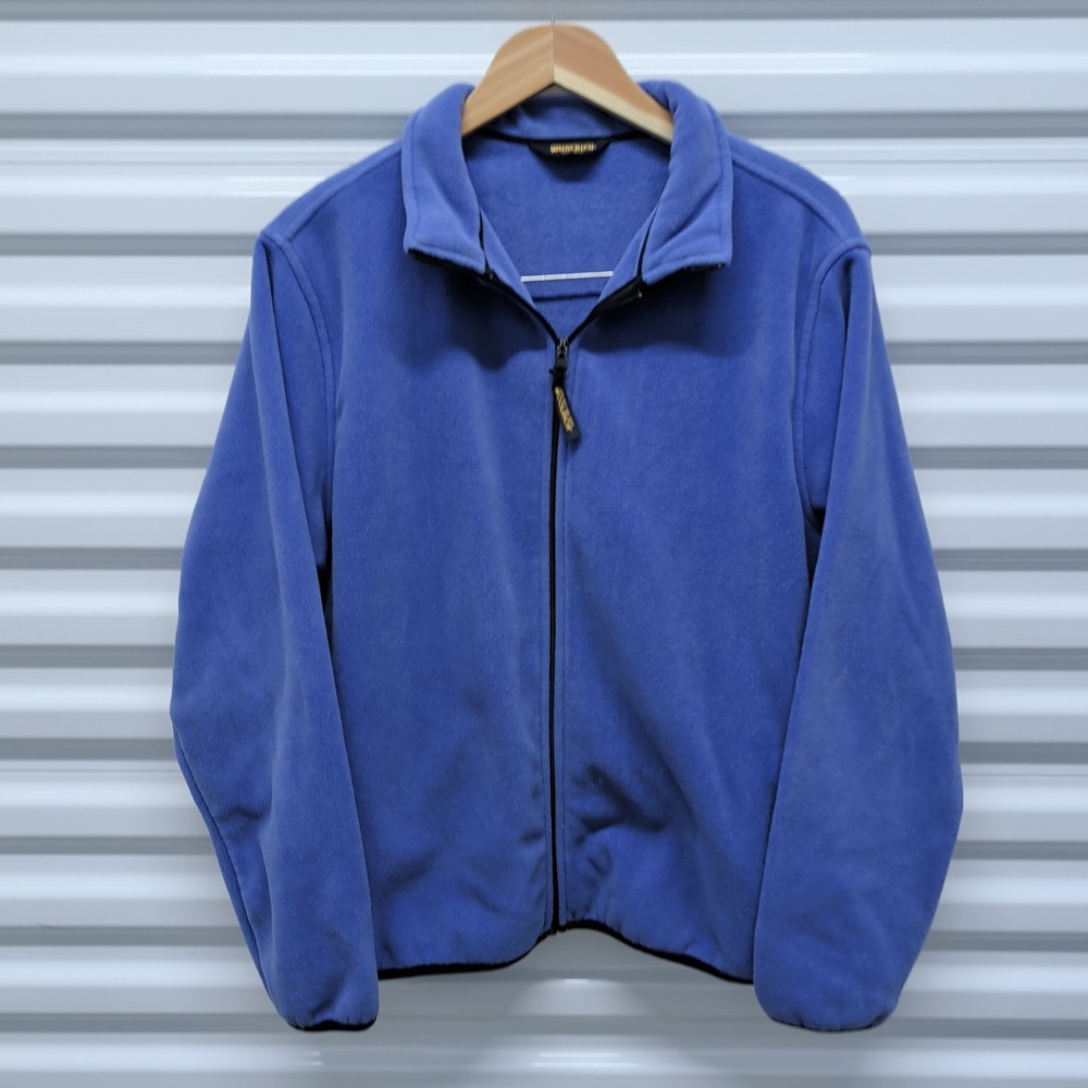 Woolrich Fleece Jacket Size XL Womens Blue Full Zip Mock Neck Outdoor Layer — photo 2